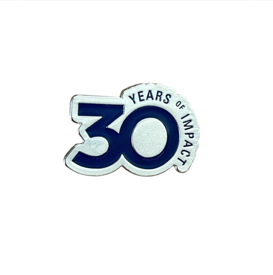30th anniversary celebration pin badge