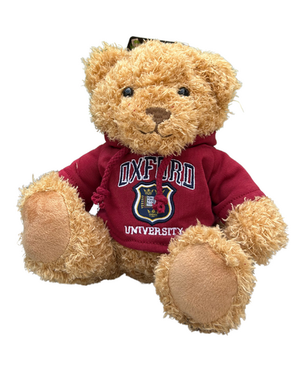 University of Oxford Shield Burgundy Hoodie Soft Toy Bear