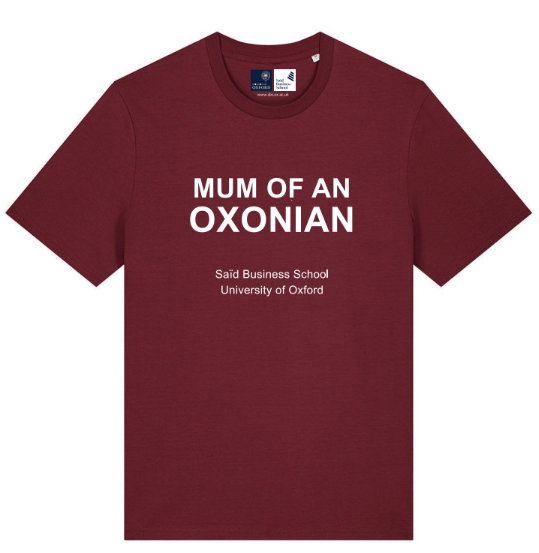 Burgundy Mum of an Oxonian T-Shirt