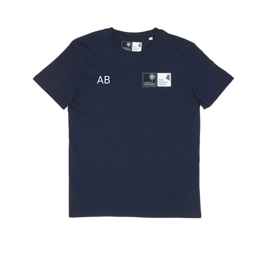 Personalised navy organic t-shirt