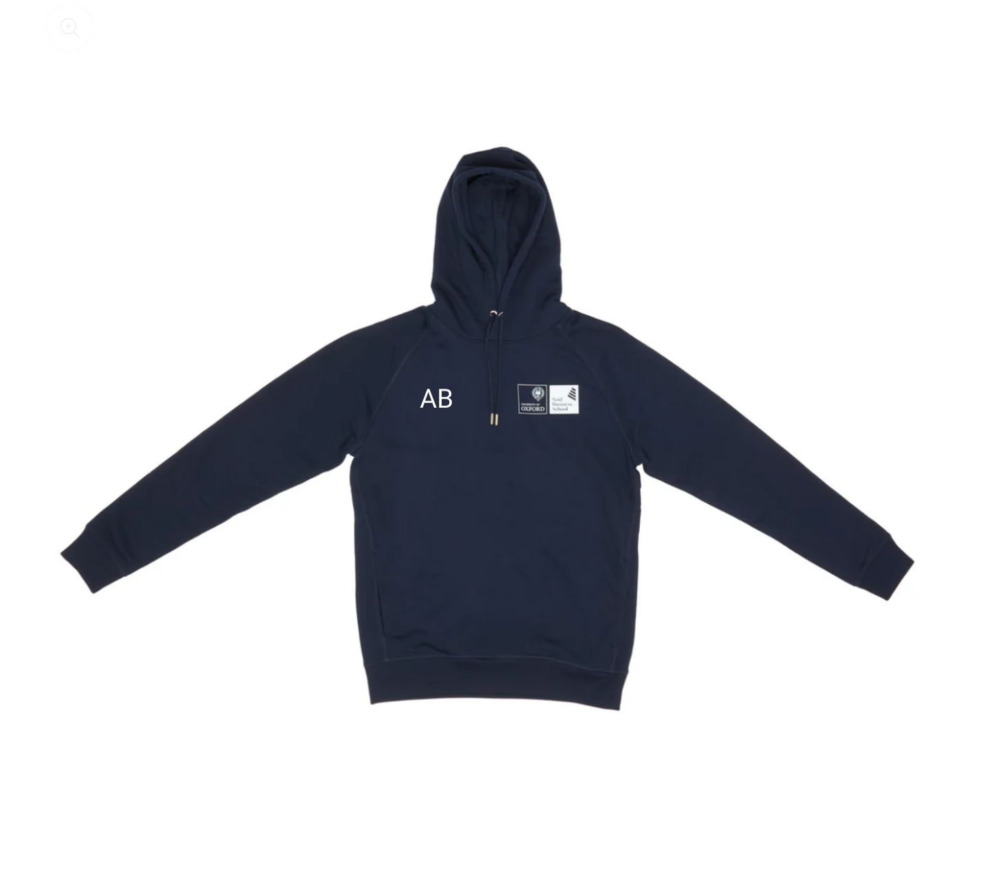Personalised navy organic hoodie sweatshirt