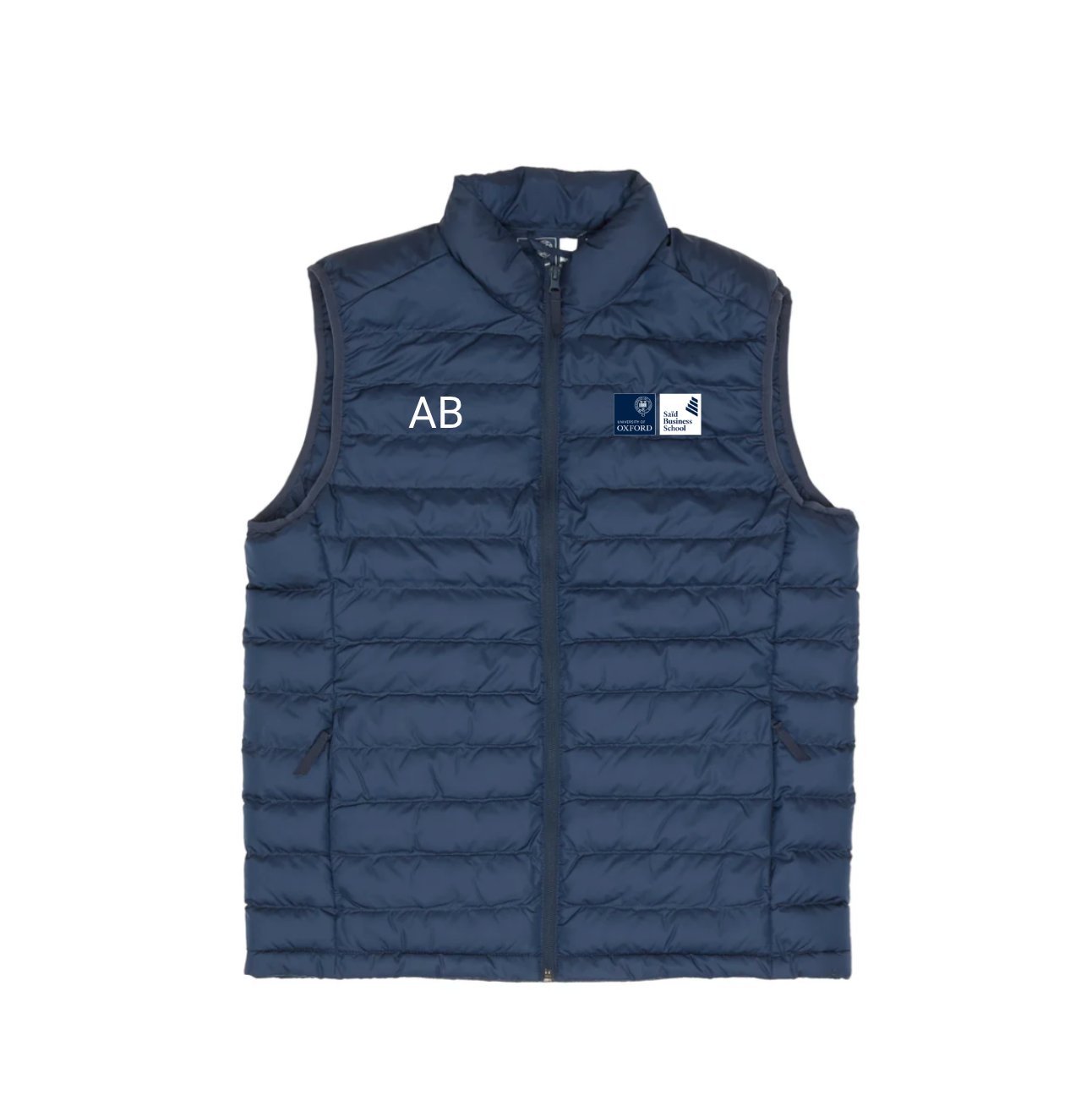 Personalised navy gilet