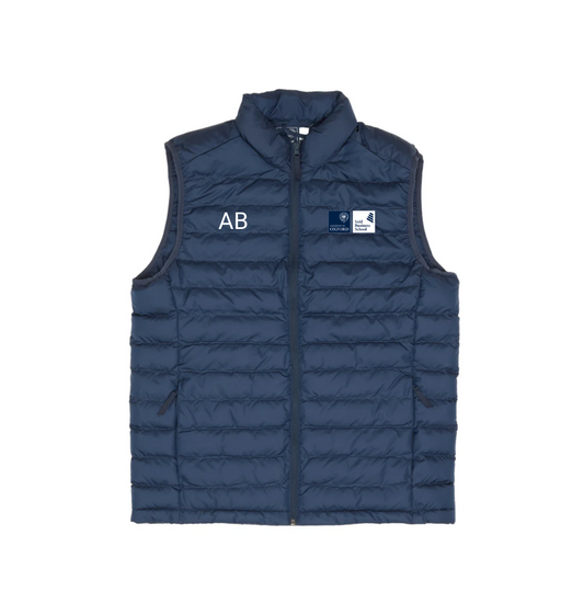 Personalised navy gilet