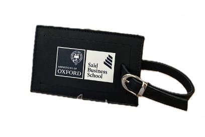 Italian artisan leather luggage tag