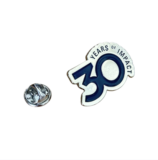 30th anniversary celebration pin badge