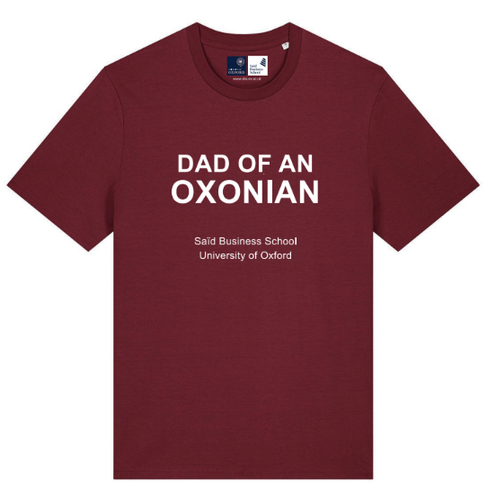 Burgundy Dad of an Oxonian T-Shirt